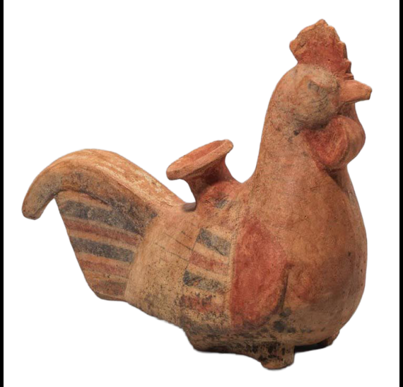 “Plastic” vase in the shape of a rooster 