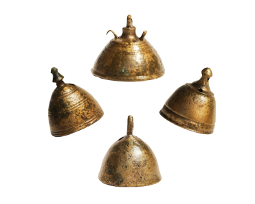 Τέσσερα χάλκινα κουδουνάκια (κωδωνίσκοι) από την αρχαία Όλυνθο